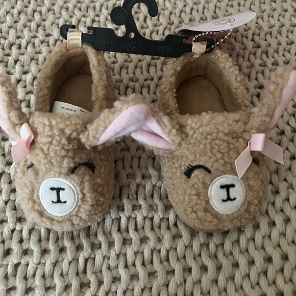Carter's Other - Carter's Tan and Pink Bunny Kids Shoes